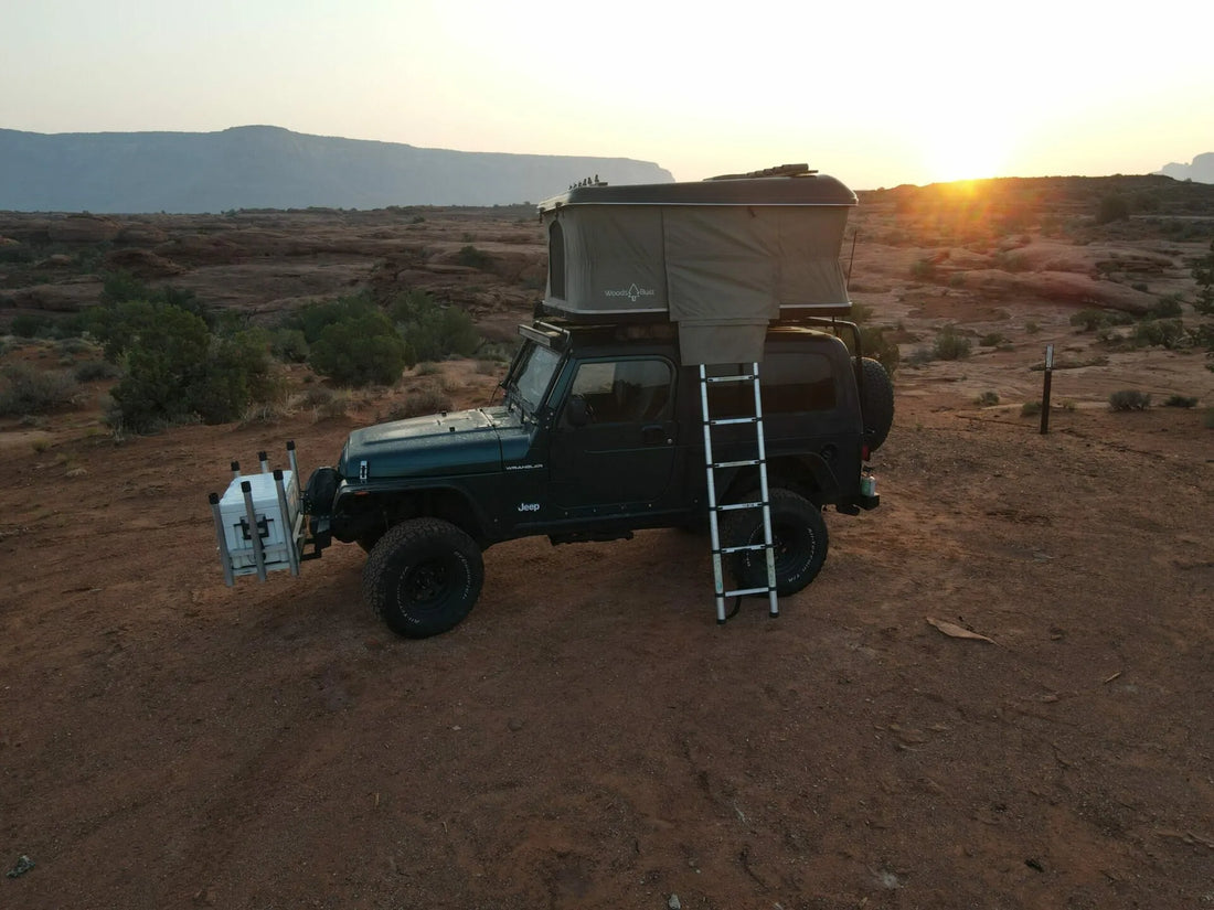 roof top tent on a jeep wrangler