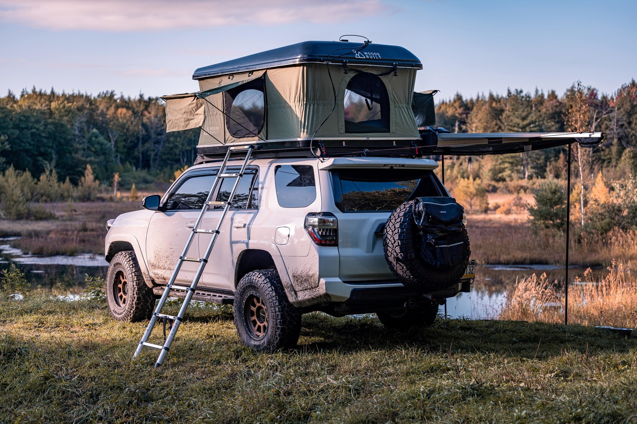 4runner with roof top tent in Upstate New York
